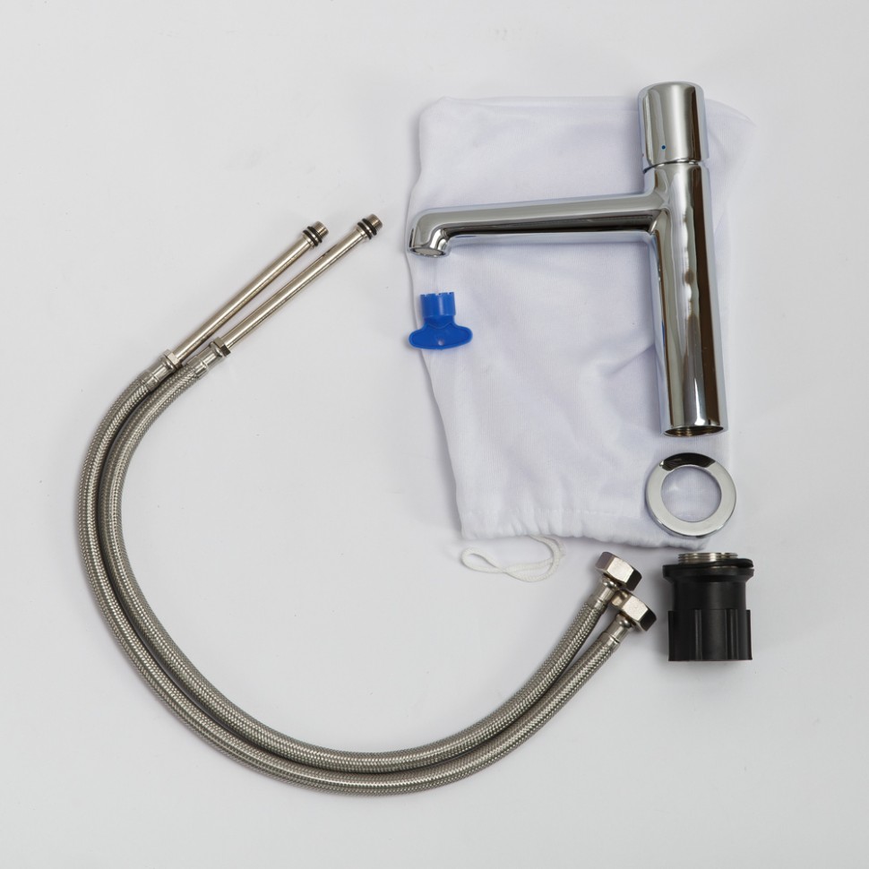 BelBagno Uno Смеситель для раковины, без донного клапана, длина излива 13,4 см, цвет: хром глянцевый UNO-LVM-CRM