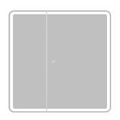 BelBagno Marino Зеркало-шкаф для ванной комнаты 80x15,5x80h см, LED подсветка, цвет: белый матовый SPC-MAR-800/800-2A-LED-TCH