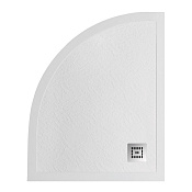 BelBagno Поддон для душа из искусств. мрамора правый 120x90x3,5h см, с сифоном, цвет: белый матовый TRAY-MR-UNO-RH-120/90-550-35-W-R-CR