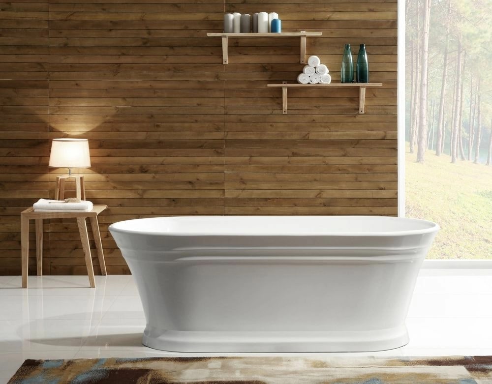 BelBagno Ванна акриловая отдельностоящая 170x80см в комп. со сливом-переливом, цвет: белый глянцевый BB402-1700-790