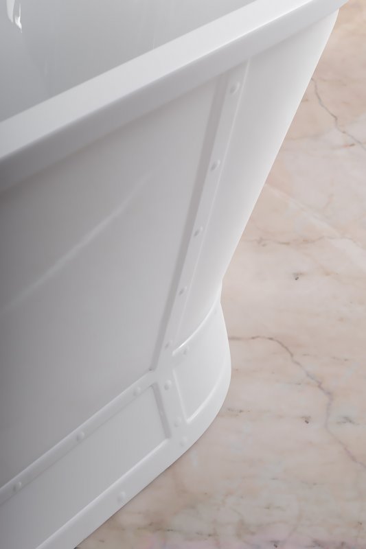 BelBagno Ванна акриловая отдельностоящая 167,6x78 см, без перелива, цвет: белый глянцевый Bb35