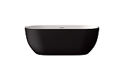 BelBagno Ванна акриловая отдельностоящая 150x80 см, без перелива, цвет: черный/белый матовый Bb70-1500-800-W/Nm