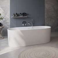 BelBagno Ванна акриловая отдельностоящая 180x80см в комп. со сливом-переливом, цвет: белый глянцевый Bb705-1800-800