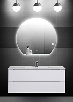 BelBagno Зеркало d90 см, с подсветкой по периметру и выключателем, цвет: хром глянцевый Spc-Rng-900-Led-Tch-Mens