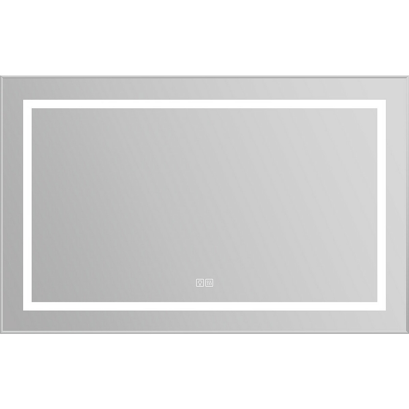 BelBagno Зеркало 108,5x68,5h см, с подсветкой, подогревом и выключателем, цвет: сатин матовый Spc-Kraft-1085-685-Tch-Warm