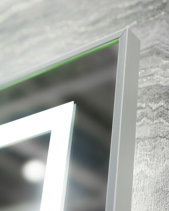 BelBagno Зеркало 98,5x68,5h см, с подсветкой, подогревом и выключателем, цвет: сатин матовый Spc-Kraft-985-685-Tch-Warm