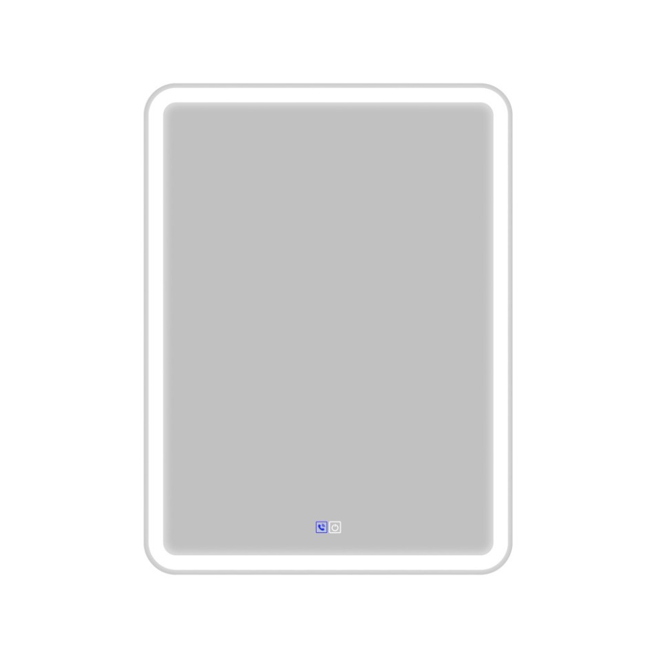 BelBagno Зеркало 60x80h см, с подсветкой, выключателем и голосовым управлением, цвет: хром глянцевый Spc-Mar-600-800-Led-Tch-Phone