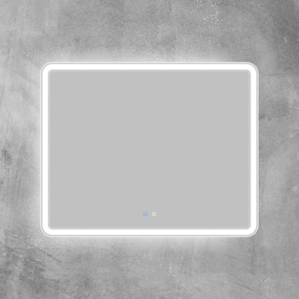 BelBagno Зеркало 110x80h см, с подсветкой, подогревом и выключателем, цвет: хром глянцевый Spc-Mar-1000-800-Led-Tch-Snd