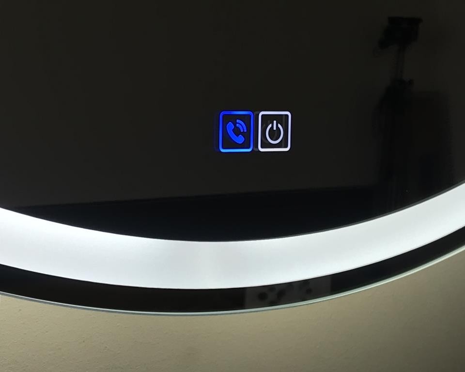 BelBagno Зеркало d70 см, с подсветкой по периметру, с выключателем и bluetooth, цвет: хром глянцевый Spc-Rng-700-Led-Tch-Phone