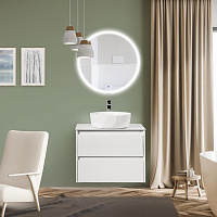 BelBagno Зеркало d70 см, с подсветкой по периметру, с выключателем и bluetooth, цвет: хром глянцевый Spc-Rng-700-Led-Tch-Phone