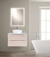 BelBagno Зеркало 65x80h см, с подсветкой и выключателем, цвет: хром глянцевый Spc-Grt-650-800-Led-Tch