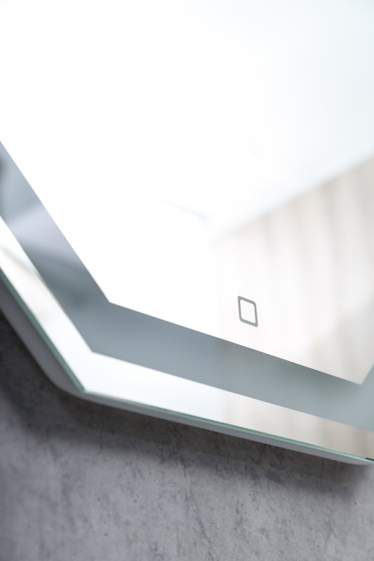 BelBagno Зеркало 80x80h см, с подсветкой и сенсорным выключателем, цвет: хром глянцевый Spc-Ott-800-800-Led-Tch