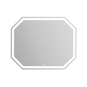 BelBagno Зеркало 100x80h см, с подсветкой по периметру и выключателем, цвет: хром глянцевый Spc-Ott-1000-800-Led-Tch