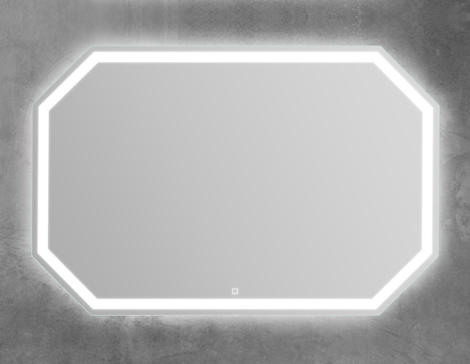 BelBagno Зеркало 120x80h см, с подсветкой по периметру и выключателем, цвет: хром глянцевый Spc-Ott-1200-800-Led-Tch