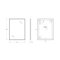 BelBagno Зеркало 60x80h см, без подсветки, цвет: черный матовый Spc-Al-600-800 Nero