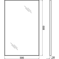 BelBagno Зеркало 50x80h см, без подсветки, цвет: сатин матовый Spc-Al-500-800