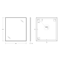 BelBagno Зеркало 80x90h см, без подсветки, цвет: хром глянцевый Spc-Al-800-900