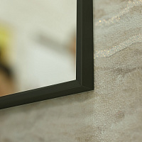 BelBagno Зеркало 100x80h см, без подсветки, цвет: черный матовый Spc-Al-1000-800 Nero