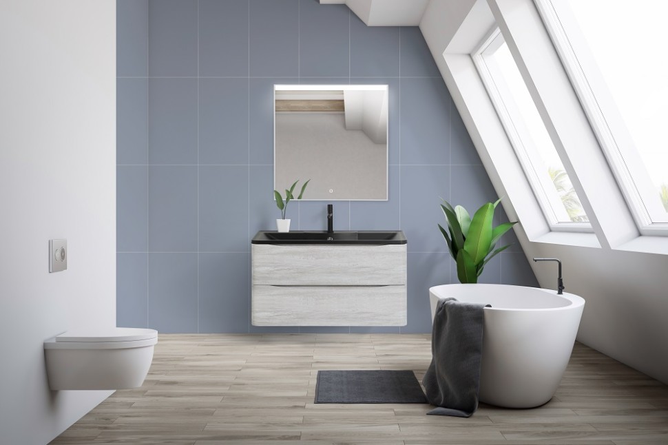 BelBagno Зеркало 70x70h см, с подсветкой по периметру, подогревом и выключ., цвет: хром глянцевый Spc-Uno-700-700-Tch