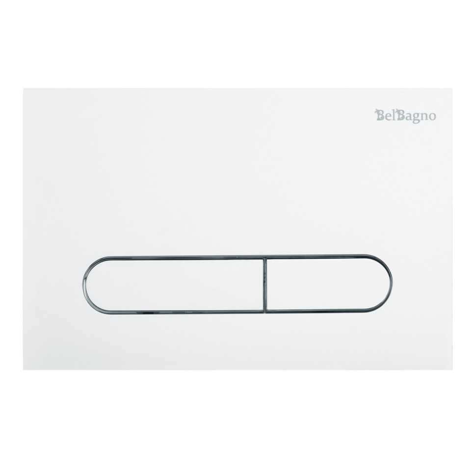 BelBagno Кнопка смыва для унитаза, ABS-пластик, цвет: белый глянцевый Bb004-Pr-Bianco