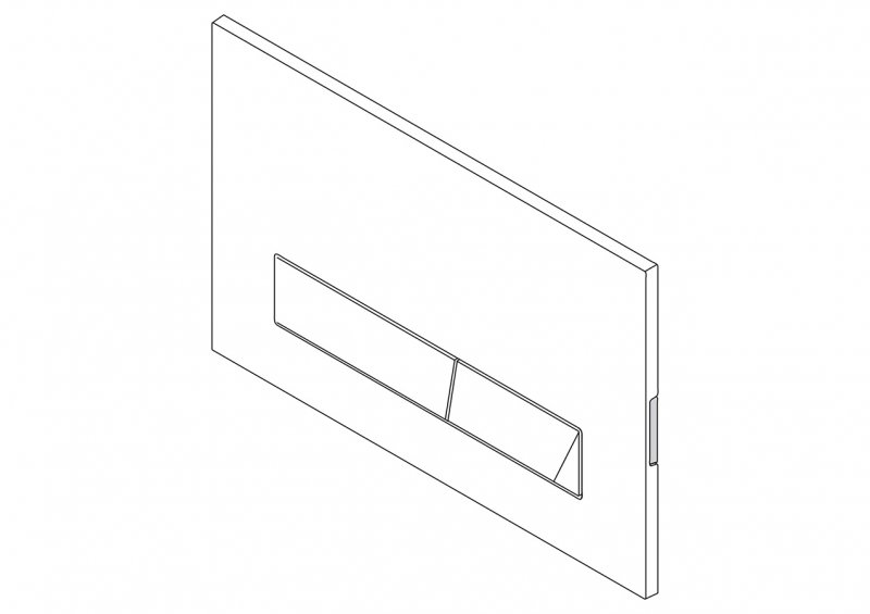 BelBagno Кнопка смыва для унитаза, ABS-пластик, цвет: черный матовый Bb012-Mr-Nero.M