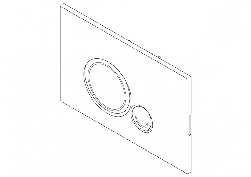 BelBagno Кнопка смыва для унитаза, ABS-пластик, цвет: белый глянцевый Bb014-Sr-Bianco