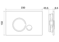 BelBagno Кнопка смыва для унитаза, ABS-пластик, цвет: хром глянцевый Bb015-Sr-Chrome
