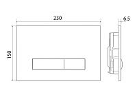 BelBagno Кнопка смыва для унитаза, ABS-пластик, цвет: хром глянцевый Bb020-Gv-Chrome.M