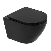 BelBagno Colorato Унитаза подвесной 36,5x49 см, безободковый, без сиденья, цвет: черный матовый Bb062Chr-Mb
