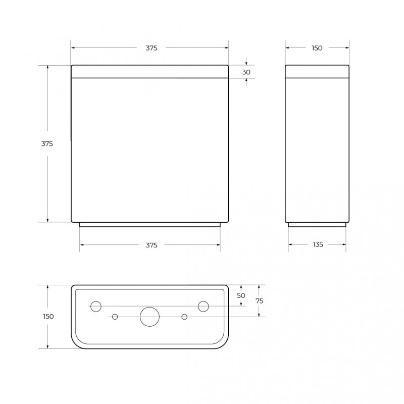 BelBagno Energia Бачок для унитаза, 2 кнопки, цвет: белый глянцевый Bb8134T