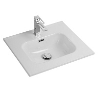 BelBagno Раковина накладная 51x46,5x17h см, с переливом, цвет: белый глянцевый BB500ETL