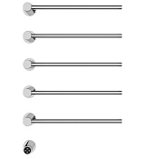 Wonzon & Woghand Hamburg Полотенцесушитель электр. 52х67h см, левое, цвет: брашированный никель WW-AL315-BR
