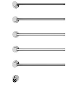 Wonzon & Woghand Hamburg Полотенцесушитель электрический 52х66,5h см, левое, цвет: хром глянцевый WW-AL315-CR