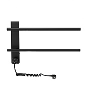 Wonzon & Woghand Nurnberg Полотенцесушитель электрический 52х31h см, левое, цвет: черный матовый WW-AL342-MB