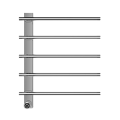Wonzon & Woghand Nurnberg Полотенцесушитель электрический 52х63h см, левое, цвет: браширован. никель WW-AL345-BR