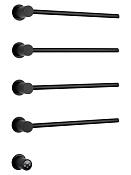 Wonzon & Woghand Hamburg Полотенцесушитель электрический 46,8х66,5h см, левое, цвет: черный матовый WW-AL314-MB