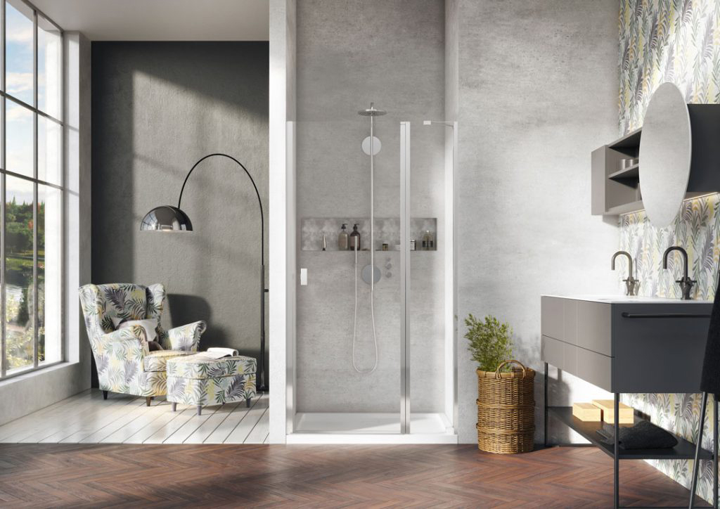 Radaway Nes DWJ II Душевая дверь в нишу, правая, прозрачная 6 мм, 110х200h см, цвет: хром глянцевый 10036110-01-01R