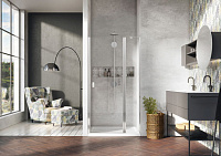 Radaway Nes DWJ II Душевая дверь в нишу, правая, прозрачная 6 мм, 110х200h см, цвет: хром глянцевый 10036110-01-01R