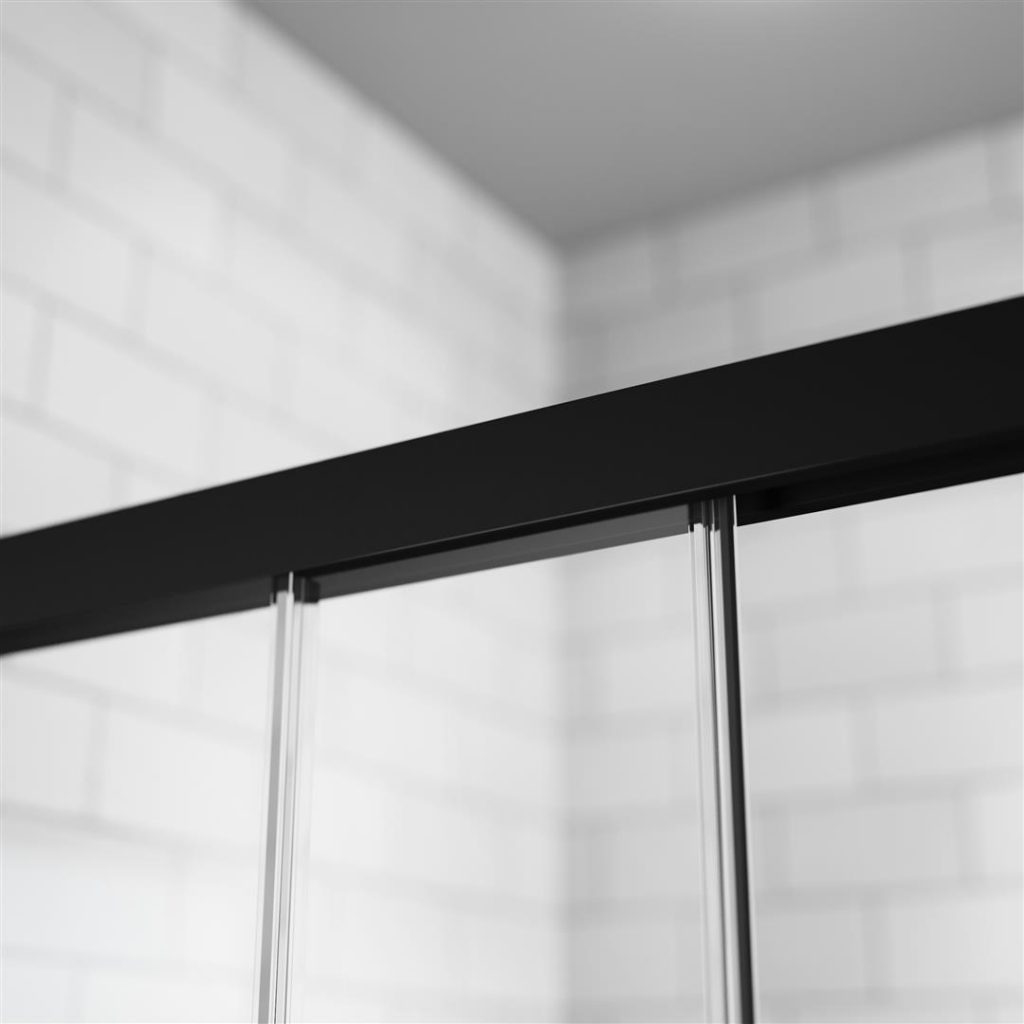 Radaway Idea DWJ Душевая дверь в нишу, левая, прозрачная 6 мм, Easy Clean 150х200h см, цвет: black 387019-54-01L