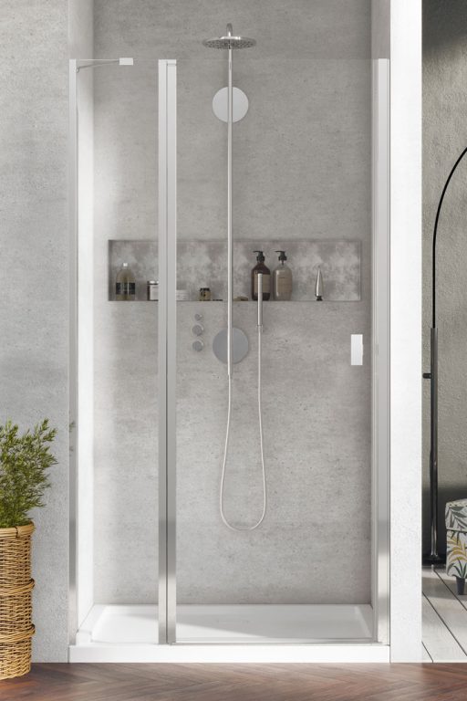 Radaway Nes DWJ II Душевая дверь в нишу, левая, прозрачная 6 мм, 110х200h см, цвет: хром глянцевый 10036110-01-01L