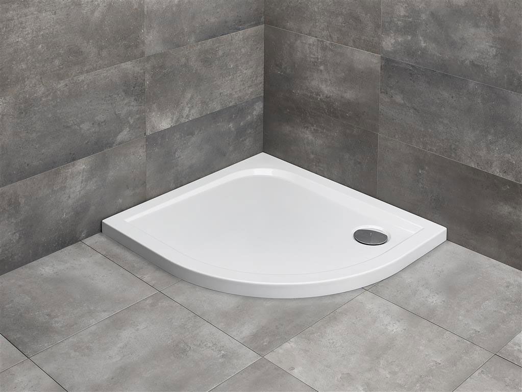 Radaway Delos E Поддон для душа из акрила, 90х80х4,5h см, левый, цвет: белый глянцевый SDE9080-01L