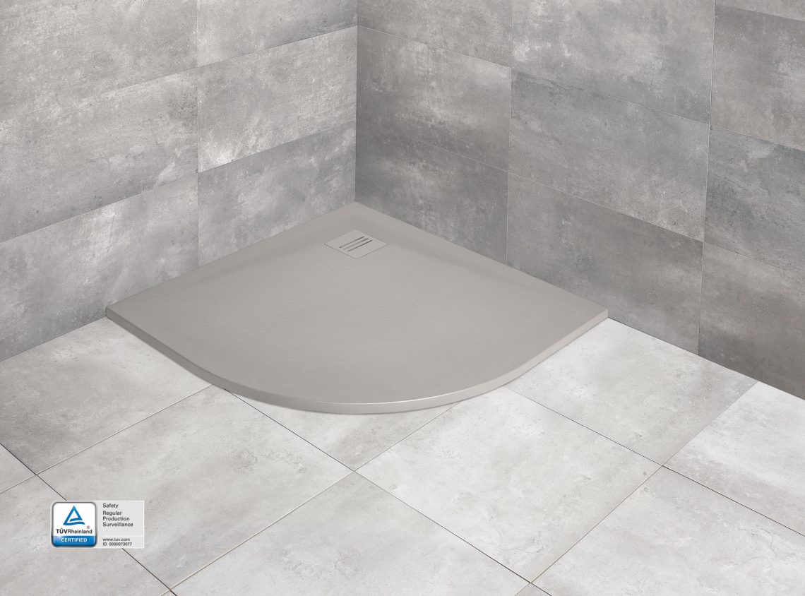 Radaway Kyntos A Поддон для душа из композита, 80х80х3h см под решетку, цвет: cemento HKA8080-74