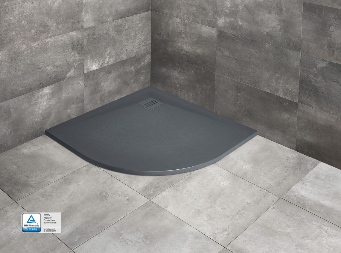 Radaway Kyntos A Поддон для душа из композита, 90х90х3h см под решетку, цвет: antracite HKA9090-64