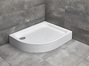 Radaway Laros E Compact Поддон для душа из акрила, 100х80х17h см, левый, цвет: белый глянцевый SLE81017-01L