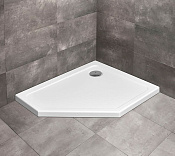 Radaway Doros PT E Поддон для душа из акрила, 100х80х5h см, правый, цвет: белый глянцевый SDRPT1080-01R