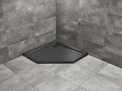 Radaway Doros PT Поддон для душа из акрила, 90х90х5h см, цвет: stone black SDRPT9090-01-54S