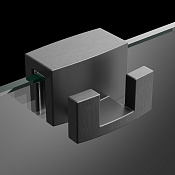 Radaway Вешалка для душевой перегородки, монтаж на стекло, цвет: оружейная сталь WR-092