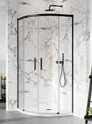 Radaway Idea PDD Боковая стенка, прозрачная 6 мм, Easy Clean 80;100х200h см, цвет: black 387152-54-01