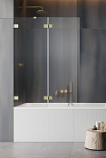 Radaway Essenza Pro PND II Шторка на ванну распашная, Easy Clean 100х150h см, цвет: brushed gold 10102100-99-01R