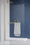 Radaway Modo New II Ограждение walk-in с полотенцедержателем 85х200h см, цвет: brushed gold 389085-99-01W
